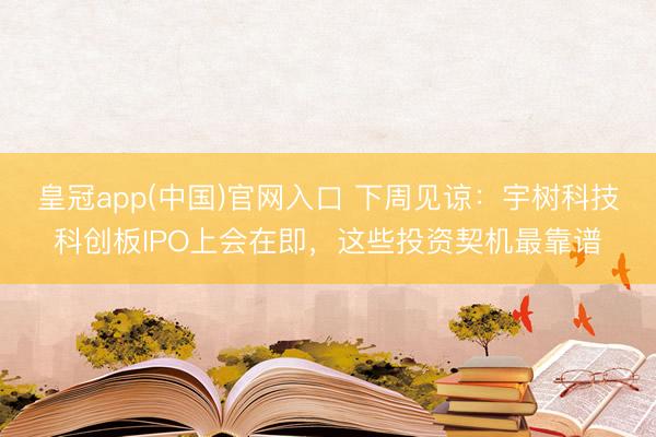 皇冠app(中国)官网入口 下周见谅：宇树科技科创板IPO上会在即，这些投资契机最靠谱
